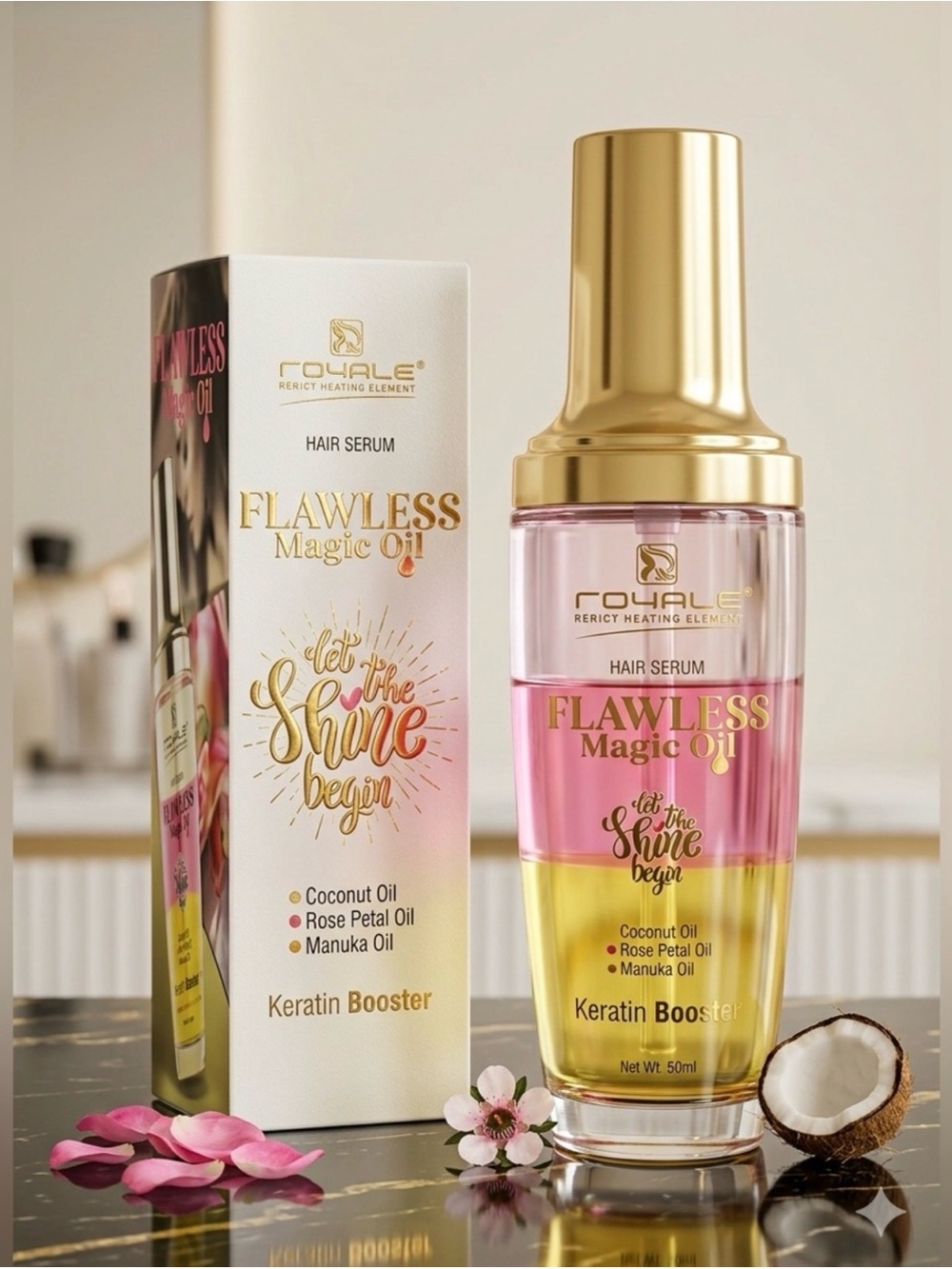 Royale Flawless Magic Oil Hair Serum ~ Retail $250
